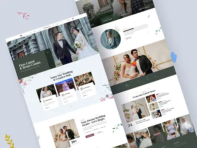 Wedding Planner Website 3d animation branding bride clean creative design event event management graphic design illustration invitation landing page marriage minimal motion graphics ui website wedding card wedding planner website