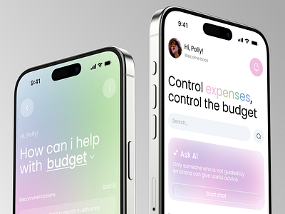 Budget Management App UI mobile banking