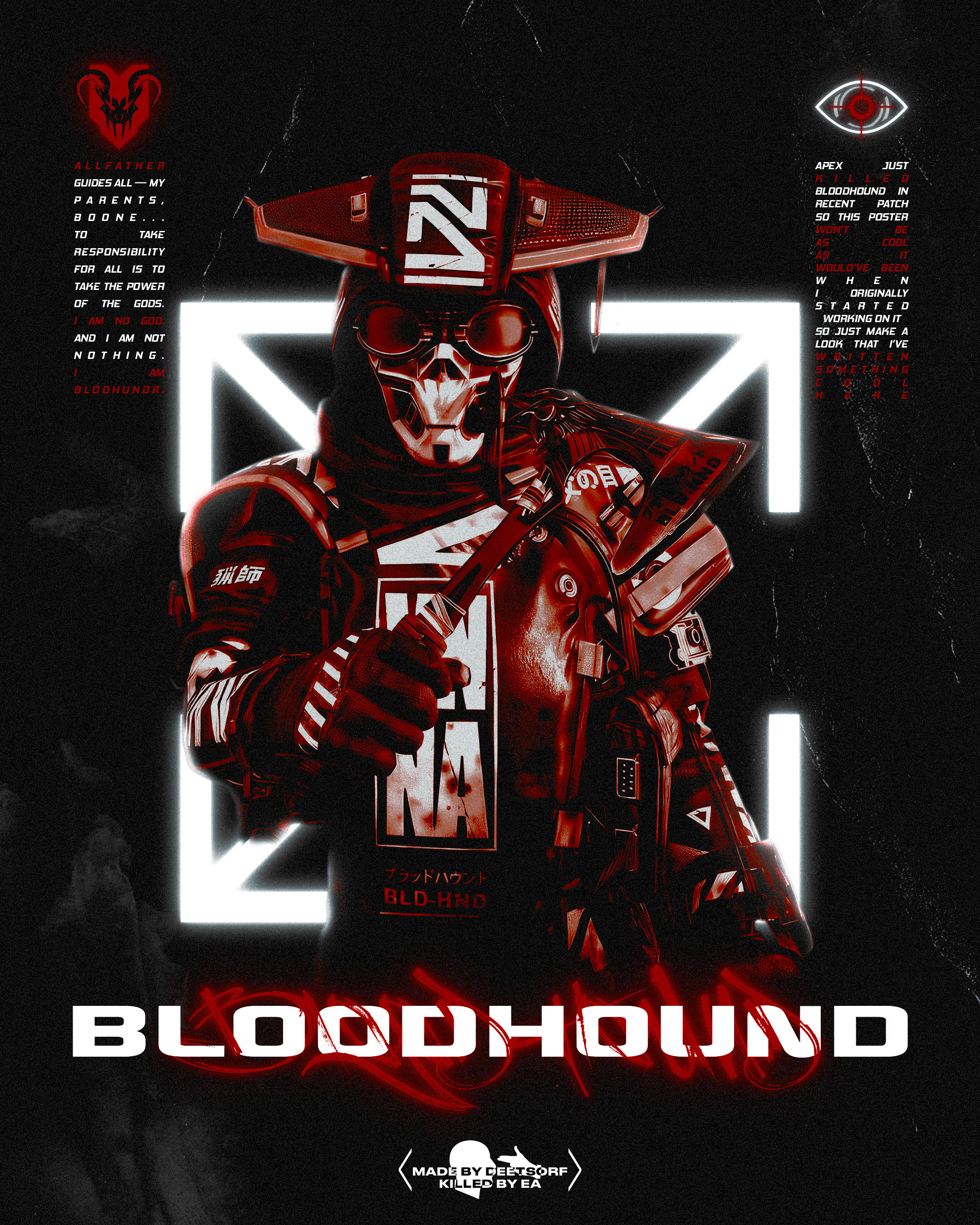 Apex Legends Bloodhound Poster adobe photoshop branding design graphic design photoshop poster promo