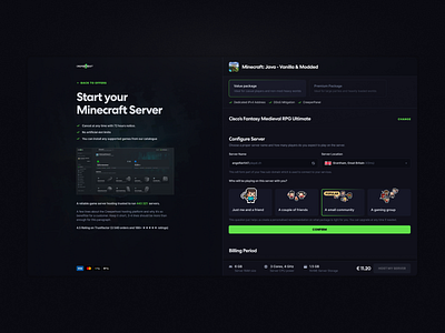 Creeperhost - Checkout Redesign checkout checkout designs checkout form checkout page checkout screen checkout ui cloud hosting e commerce designer ecommerce design ecommerce ui game shop gaming website gaming websites order design payment design server hosting shipping checkout shopify website shopify website design tag