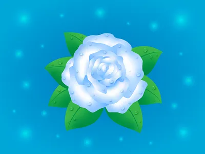 Magical fantasy rose ✨🤍 blue rose color design digitalart digitalillustration fantasy flower graphic design illustration magical nature rose vector vector illustration white rose
