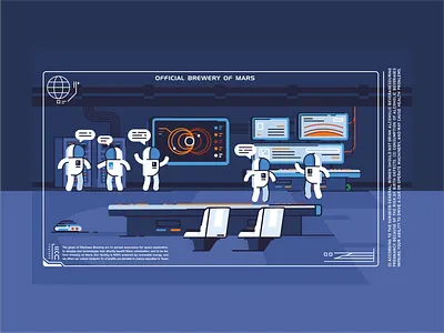 Space center astronaut beer beer label branding design earth explore graphic design icon icon set illustration mars mission nasa space space center space x talking travel vector
