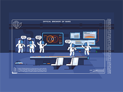 Space center astronaut beer beer label branding design earth explore graphic design icon icon set illustration mars mission nasa space space center space x talking travel vector