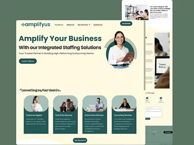 Digital Agency Website for Staffing & Business Services branding graphic design uiux