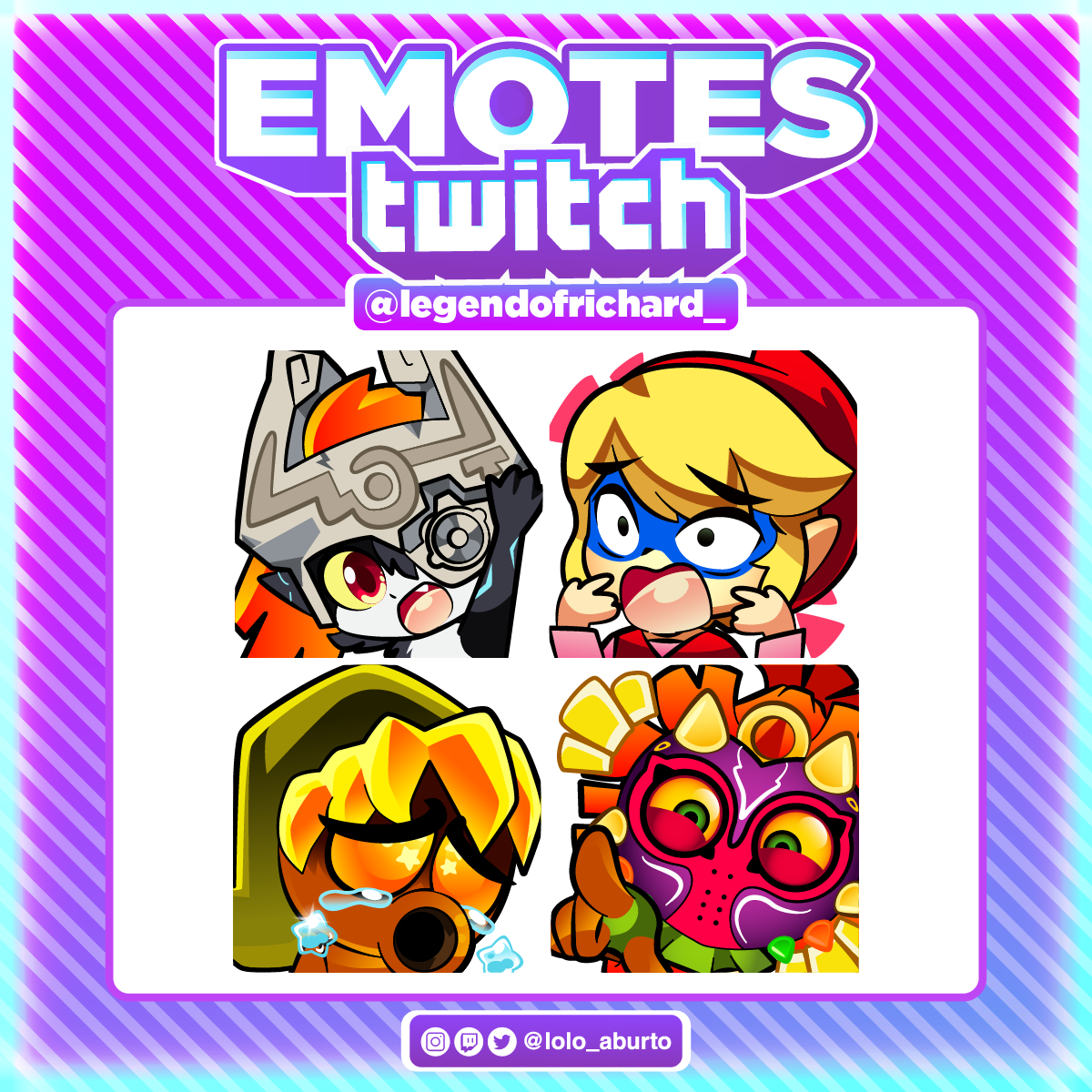 Emotes Twitch Zelda digitalart emojis emote facebook gaming nintendo playstation pokemon sega smashbros sonic stream streamer trovo twitch xbox youtube zelda