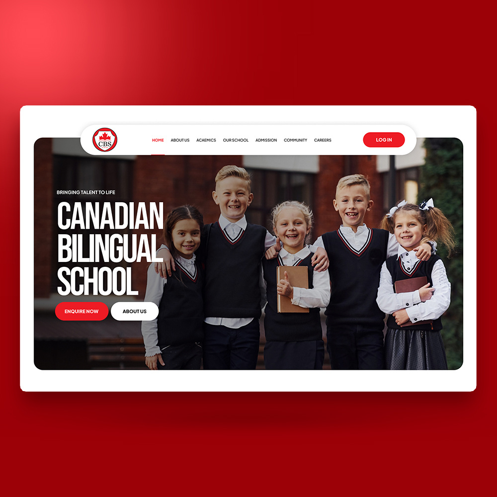 Canadian bilingual school website design adobephotoshop app branding design elementor figma graphic design illustration landing page logo school ui uiux vector web web design website wordpress