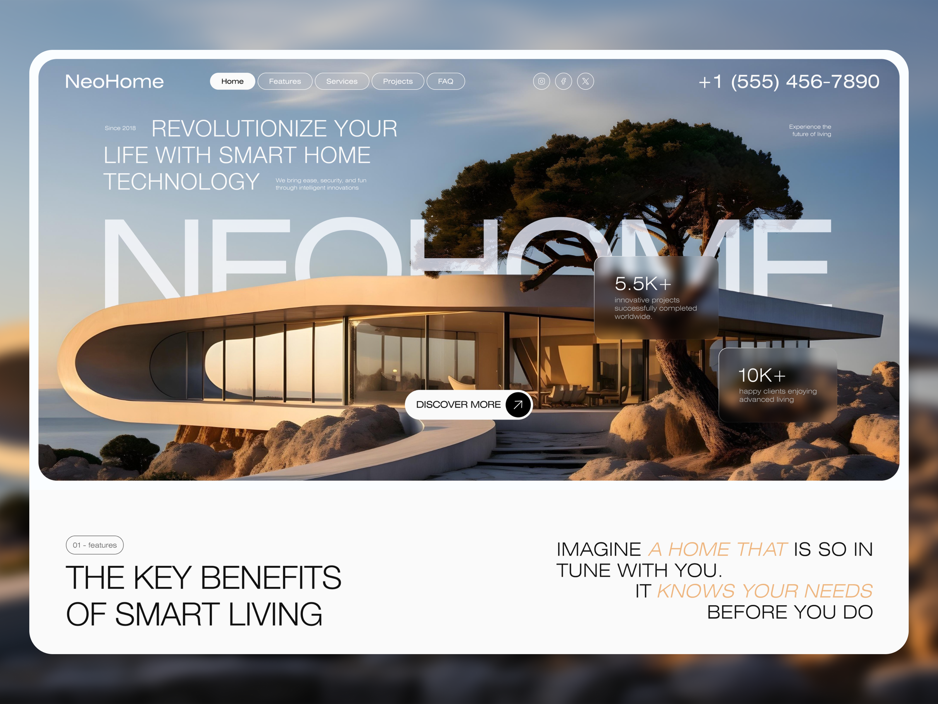 Example of Smart Home Website Concept