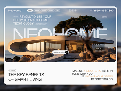 Smart Home Website Concept creative design premium real estate smart home ui ui design ux webdesign website design