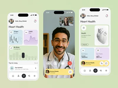 ☘️ Health Tracking App - Calm & Clear Health Tracking activity activity app app app design design fitness health health app healthcare healthtech mobile ui mobile ux ui ux wellness mobile app
