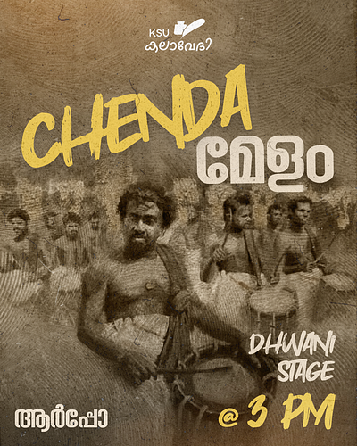 Chenda Melam Poster Design chenda chenda melam design event event poster figma graphic design melam photoshop posters