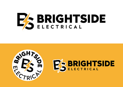 Brightside Electrical Logo ⚡ badge branding design electrical identity illustration logo logo design typography