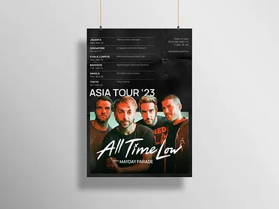All Time Low Asia Tour Concept Poster graphic design music
