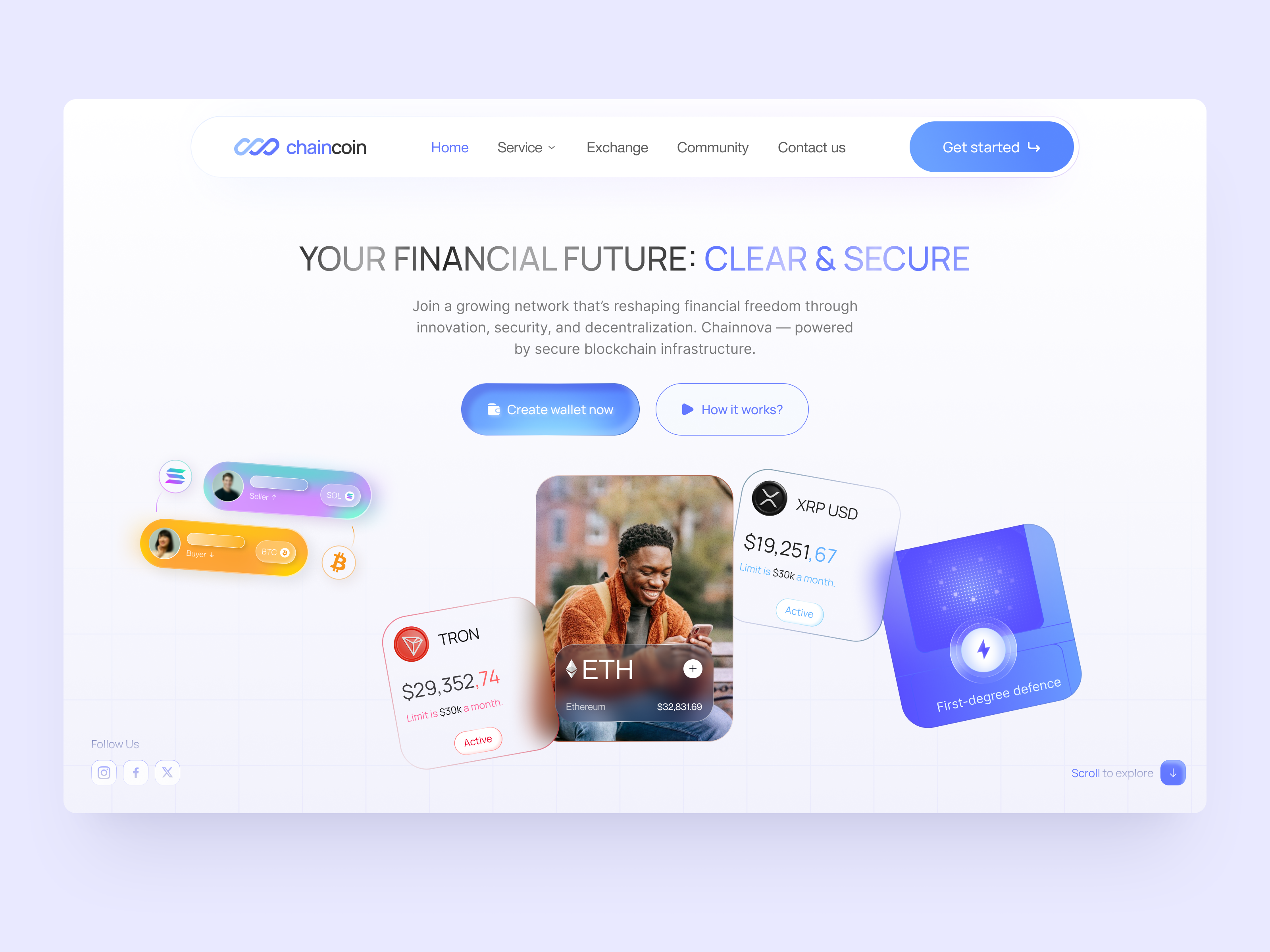 Website Design for Financial Security design interface product startup ui ux web website