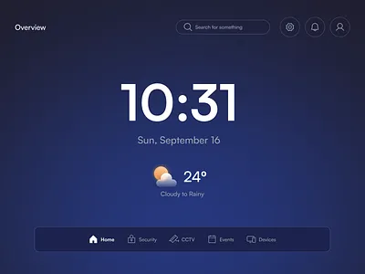 Smart Home Interface Concept – Dark Mode UI dark mode smart home ui
