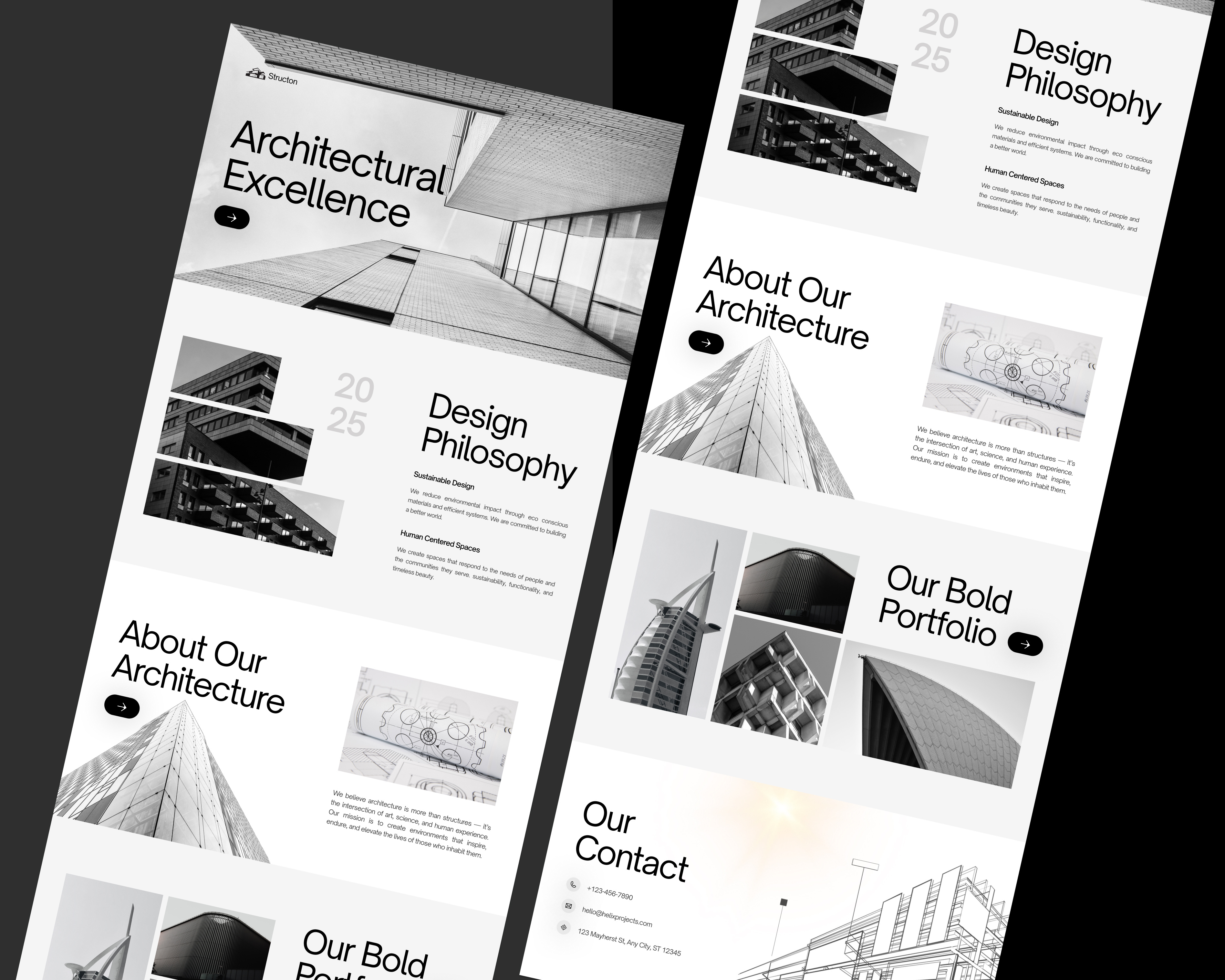 Architectural Website UI/UX Design architectural home website new website uiux website