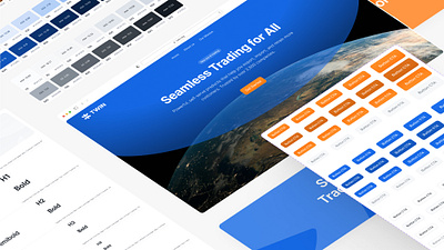 UI design system for TWIN color design design system earth font hero hero section landing page planet styles ui uiux web web3 website