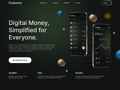 Hero section app design ui ui design web design