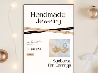 Handmade Jewelry Website UI/UX Design clean website creative ui handmade jewelry jewelry website new uiux new website uiux