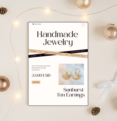 Handmade Jewelry Website UI/UX Design clean website creative ui handmade jewelry jewelry website new uiux new website uiux