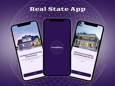 Real State Home screens app design ui design ui ux design web design