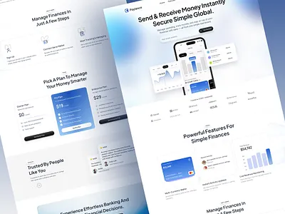 Fintech Website daily ui finance website fintech fintech layout fintech ui fintech web fintech web design fintech website fintech website dribbble landing page ui user interface ux web design website design