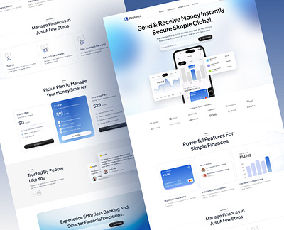 Fintech Website daily ui finance website fintech fintech layout fintech ui fintech web fintech web design fintech website fintech website dribbble landing page ui user interface ux web design website design