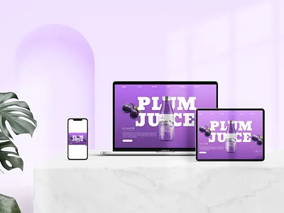Plum Juice – Website UI Design ads branding design graphic design illustration logo social media post ui ux vector website design