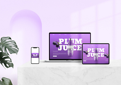 Plum Juice – Website UI Design ads branding design graphic design illustration logo social media post ui ux vector website design