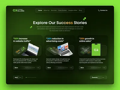 Web Development Agency Landing Page landing page ui ui design ui designer uiux ux web design web ui website design