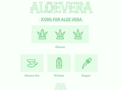 Icon design for AloeVera Oil company, skincare oil brand, Icon aloevera brand icon branding icon design oil brand skincare brand
