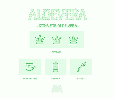 Icon design for AloeVera Oil company, skincare oil brand, Icon aloevera brand icon branding icon design oil brand skincare brand