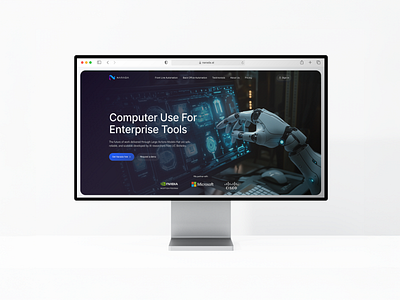 Landing page design for AI Company ai web design hero section landing page design ui ux web design