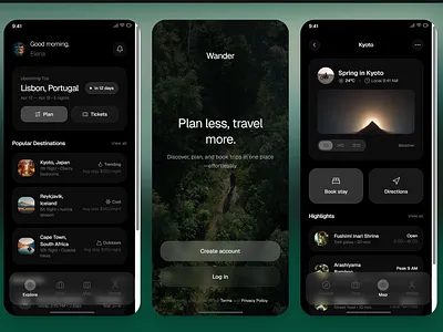 Travel Planning App Design app design app development business figma graphic design mobile app product design protoype sketch travel ui ui design