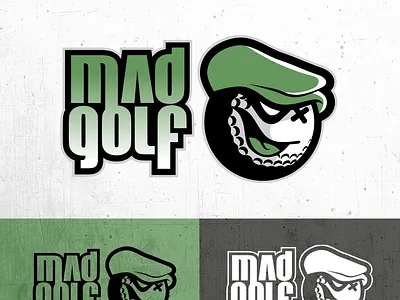 Mad Golf logos chipdavid dogwings drawing golf gopher logo sports graphic vector