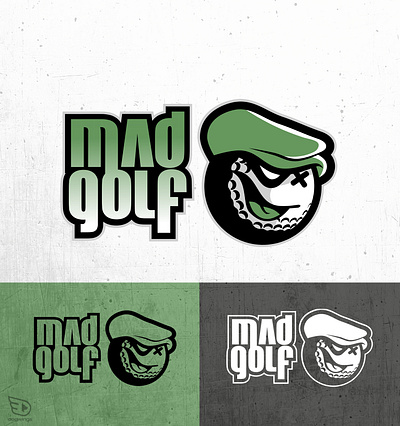 Mad Golf logos chipdavid dogwings drawing golf gopher logo sports graphic vector
