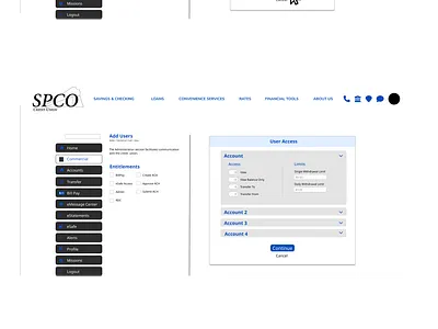 Commercial Banking - Milly Desktop - Adding New Users banking banking app commercial banking desktop design