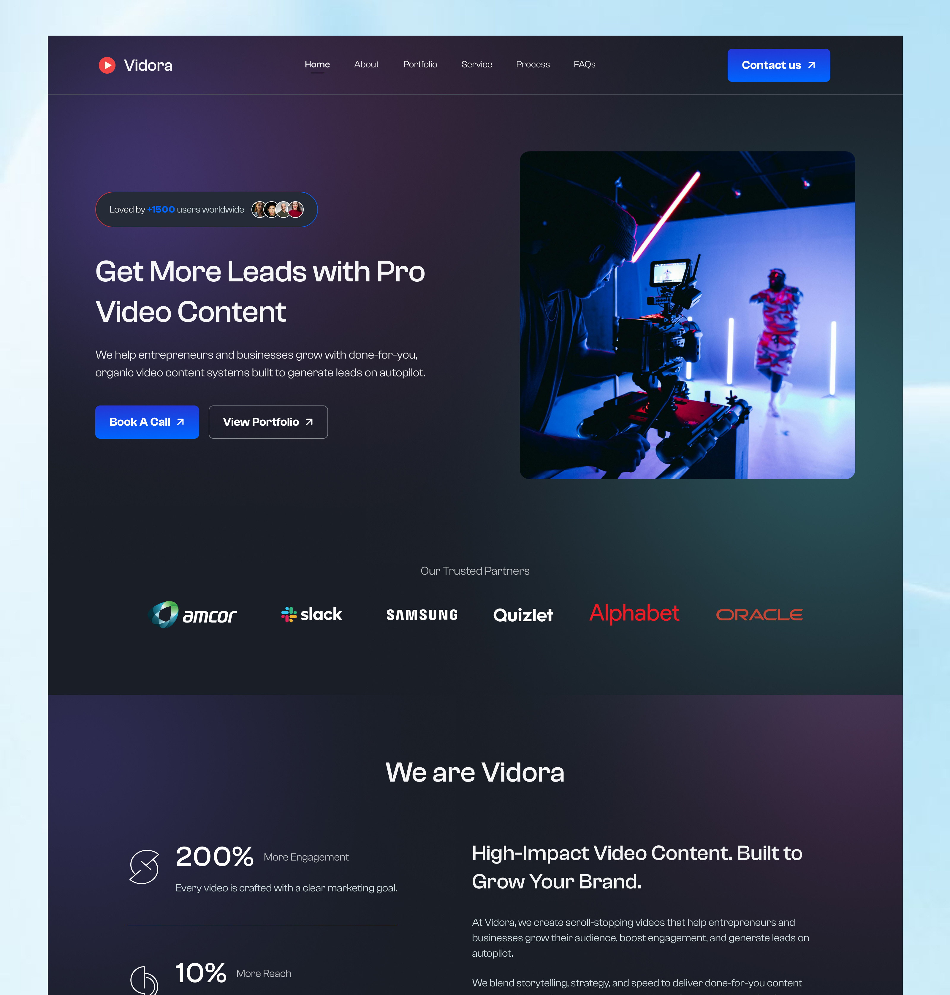 Video Editing Agency agency website editing website figma design landing page landing page website ux design video editing agency video editing website