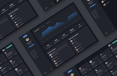 Sales and customer management dashboard customer management dark mode dashboard design desktop sales managment ui web design