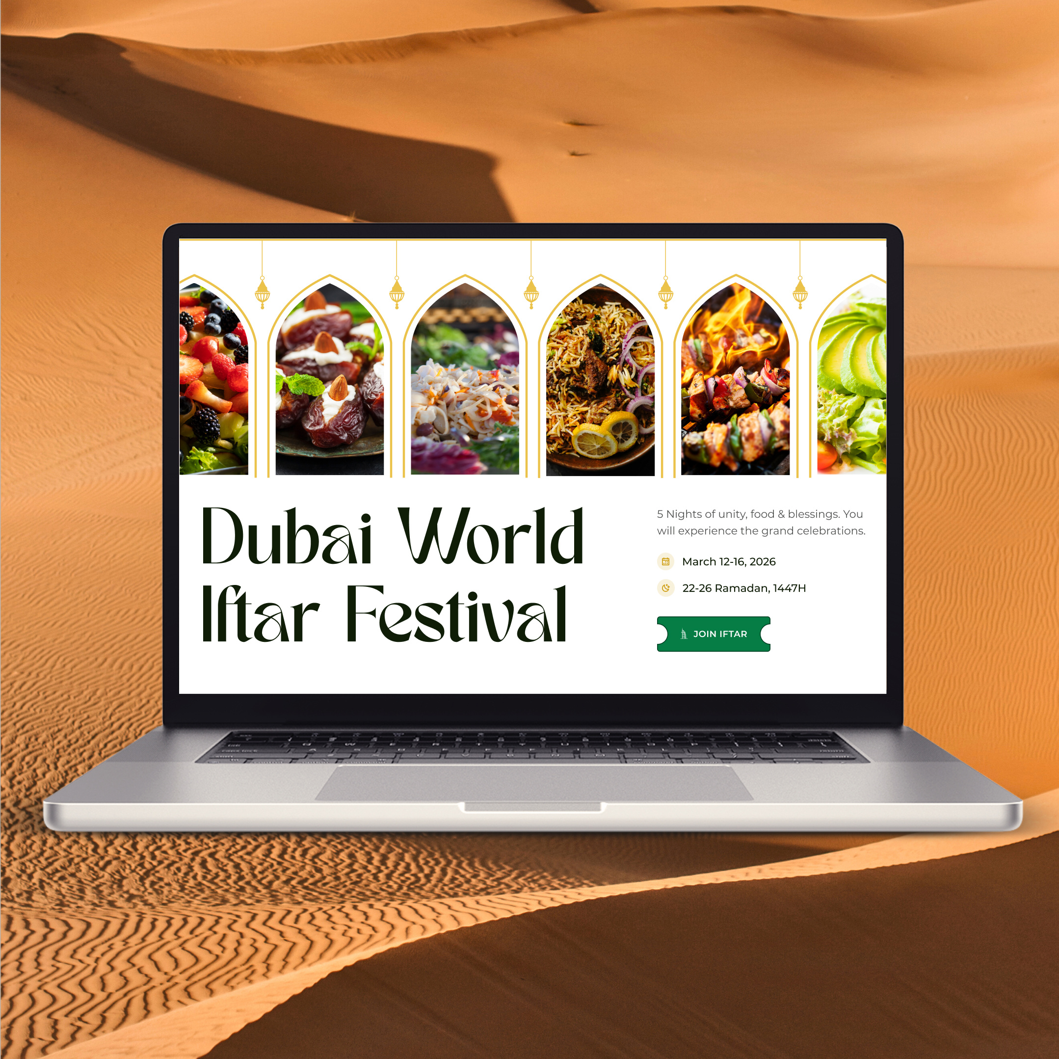 Example of Party, Festival Website Landing Page UI