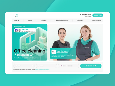 Commercial Cleaning Services product hero page UI branding business cleaning figma framer hero hero page landing landing page ui ux web web design webflow website
