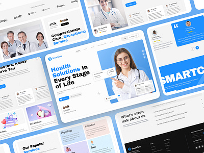 Medical Healthcare Website Design bento style consultation dental website doctor appointment doctor website healthcare healthcare landing page healthcare web design hospital website landing page medical service medical solutions medical template medical website medicare telemedicine ui design ui ux web design website