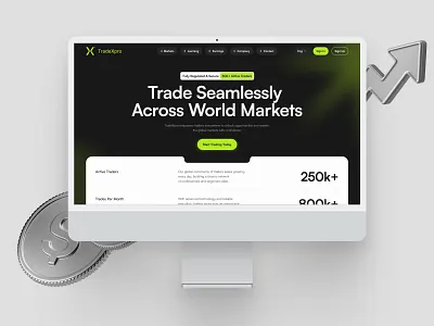 Web 3.0 Trading Platform ✸ Global Markets 3d commodities crypto dashboard data visualization fintech forex graphic design hero icons minimalism responsive saas stocks trading platform ui design ux design web app website