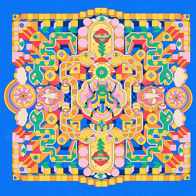 Perspective adobe animal art artwork cover cubisme design edition geometric graphic design illustration illustrator jungle poster print psychedelic vector yoaz