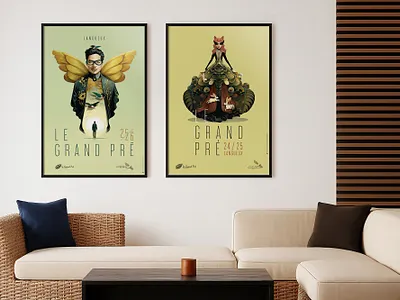 Le Grand Pré design illustration poster vector