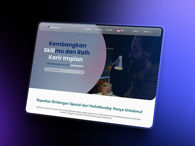 HelloMonday Video Course | Landing Page Exploration landing page ui ui design ui exploration video course web design website
