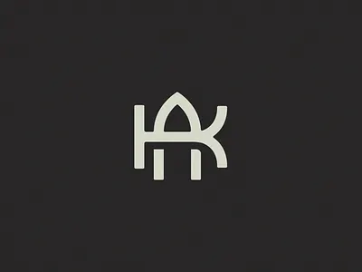 AK Monogram Logo a ak branding graphic design k lettering logo minimal monogram personal simple