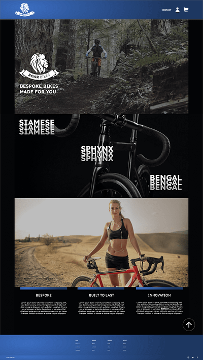 Bike Website adobexd bicycle bike branding ui ux website