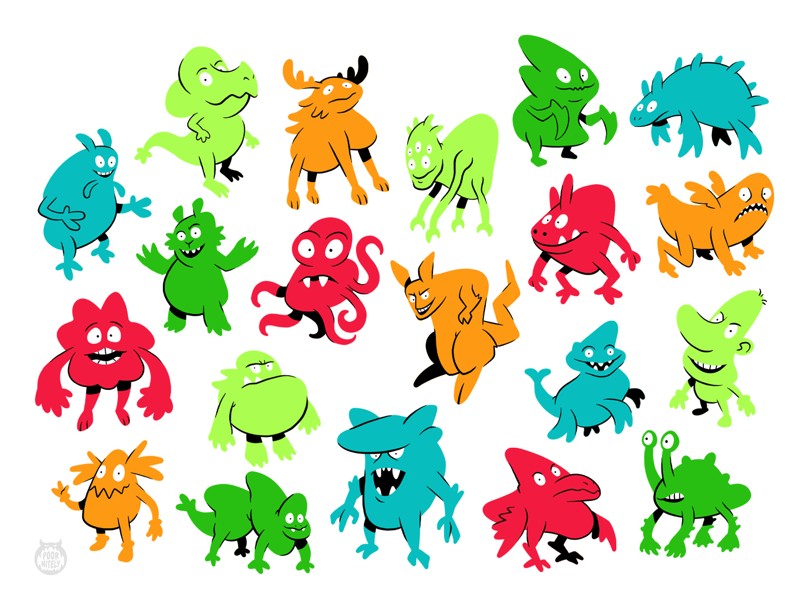 The Experi-Men: Set 7 boston branding cartoon cartoon characters character design characters concept art creature creature design design doodles gif illustration monster monsters procreate slime