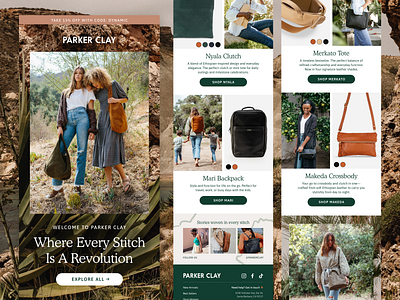 Authentic Leather Handbag Co – Welcome Flow desert email email campaign email design email marketing email template emails feminine handbag klaviyo leather mailchimp nature womens fashion
