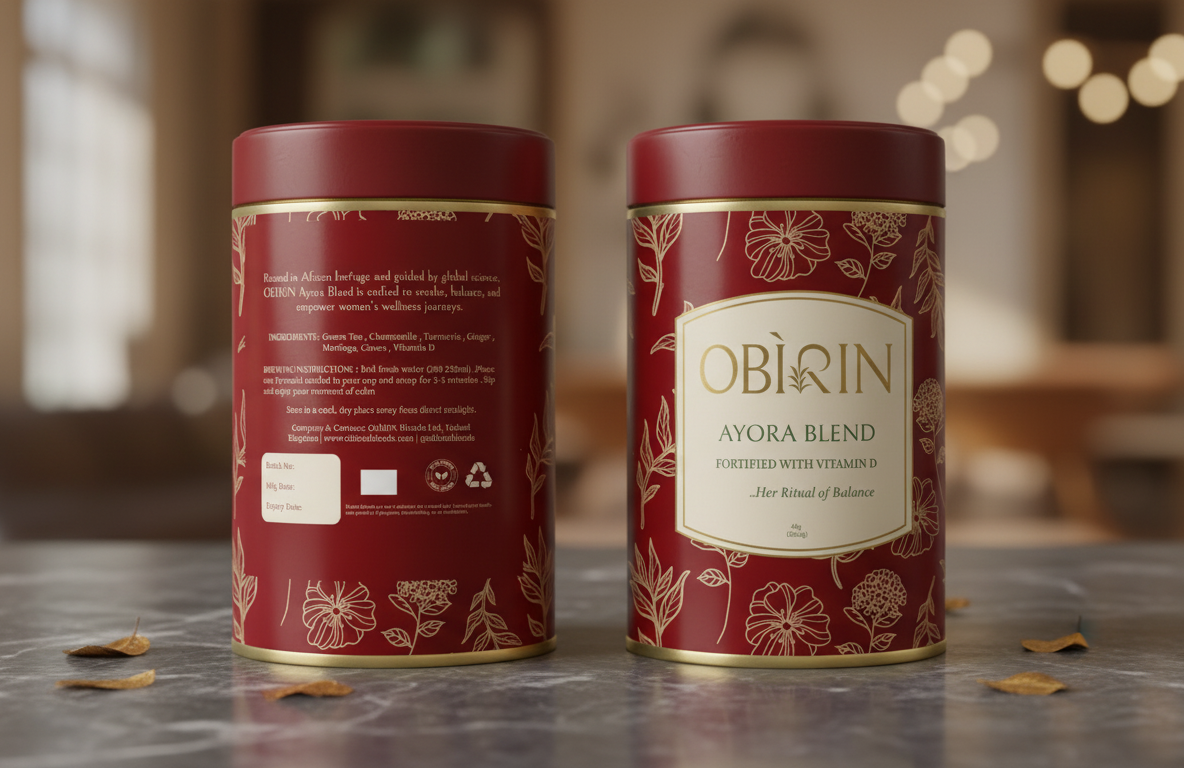 OBÌRIN Women Wellness Tea Brand adobe brand identity branding food food brand graphic design illustration adobe logo logo design packaging design premium design illustration tea brand